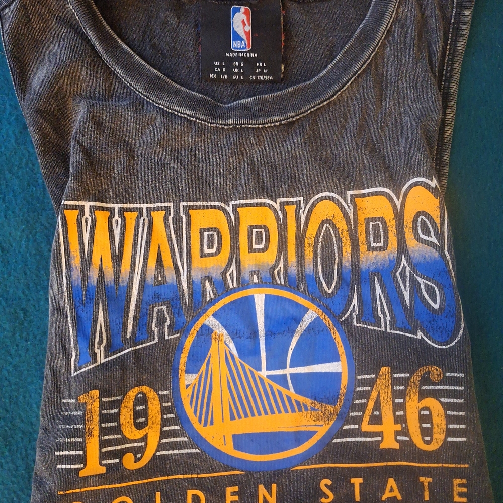 NBA Warriors Kids Tank Top - Gray and Blue